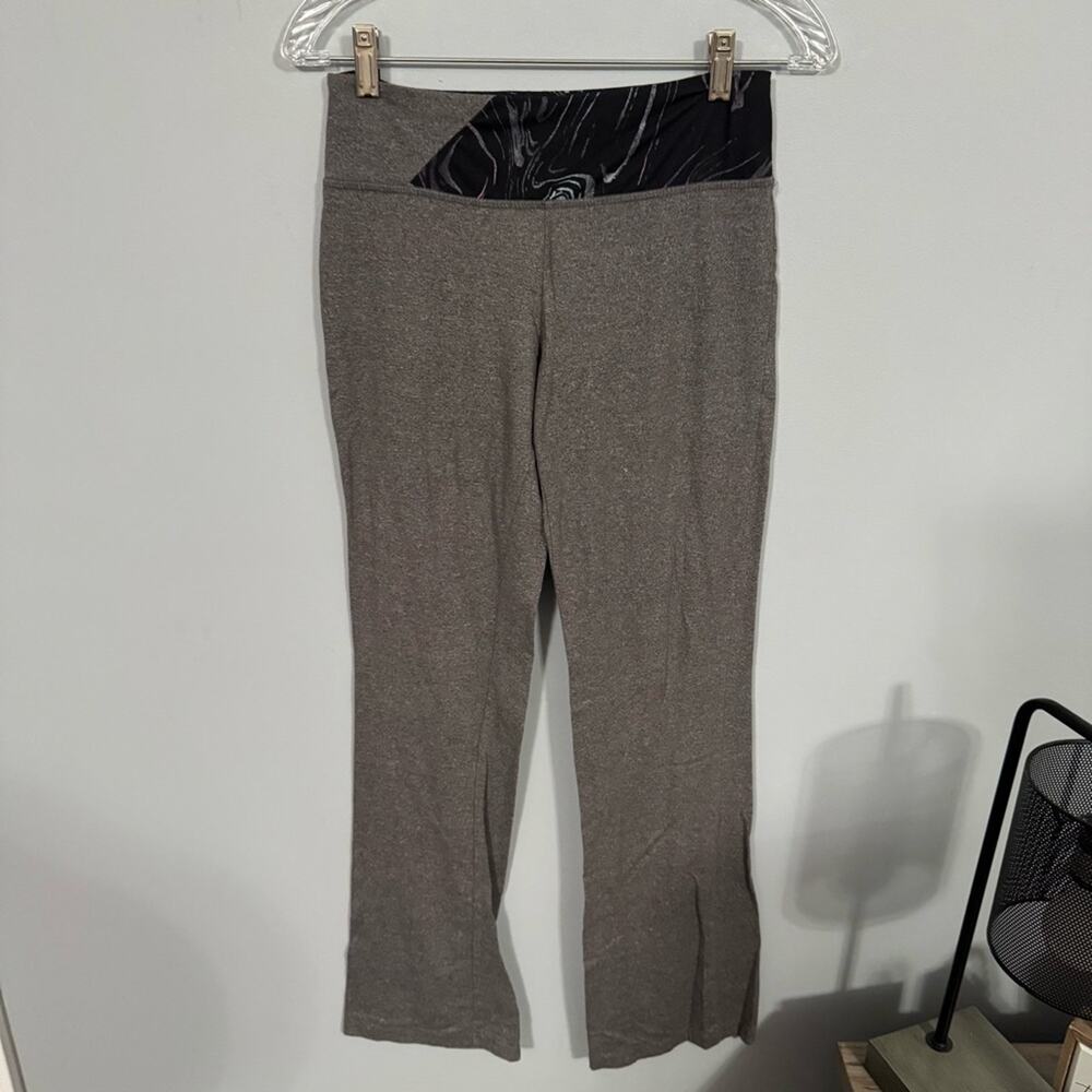 SO Gray & Black Skinny Bootcut Yoga Pants Juniors Size Medium Wide Band
